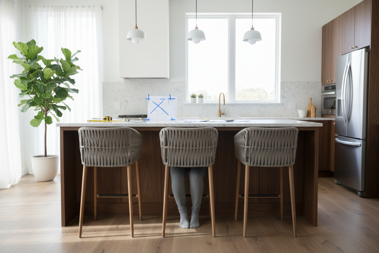 I Guessed How Much Leg Room Under Kitchen Island I Needed (And Regret It)