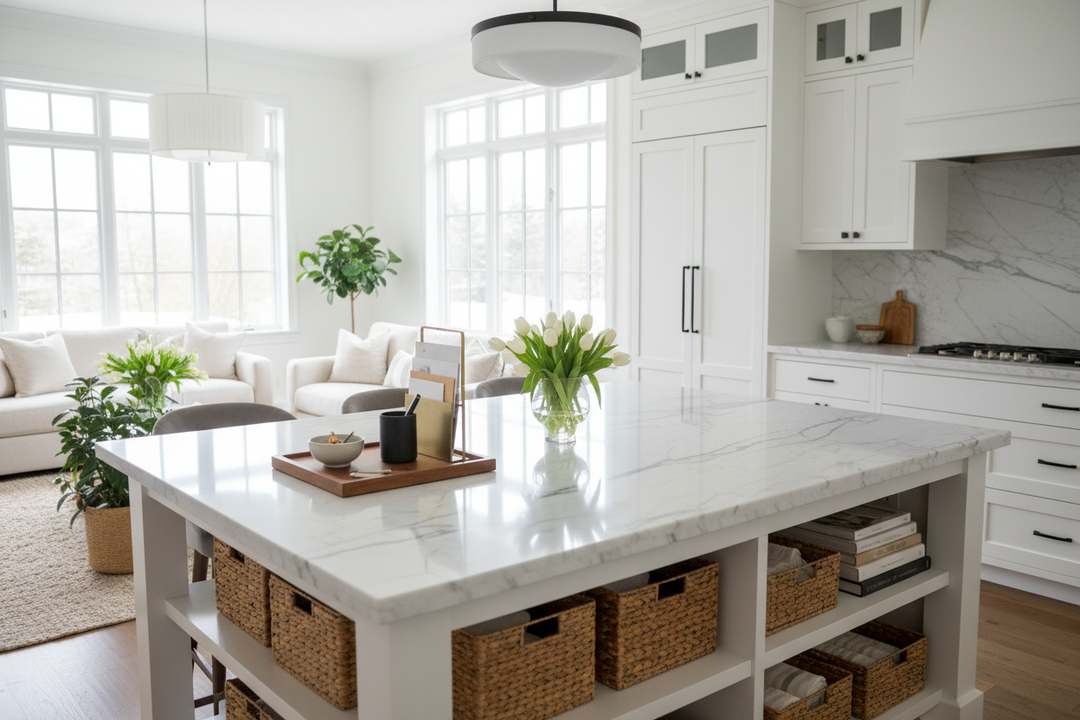 Stop Dropping Mail Here: How to Organize a Kitchen Island