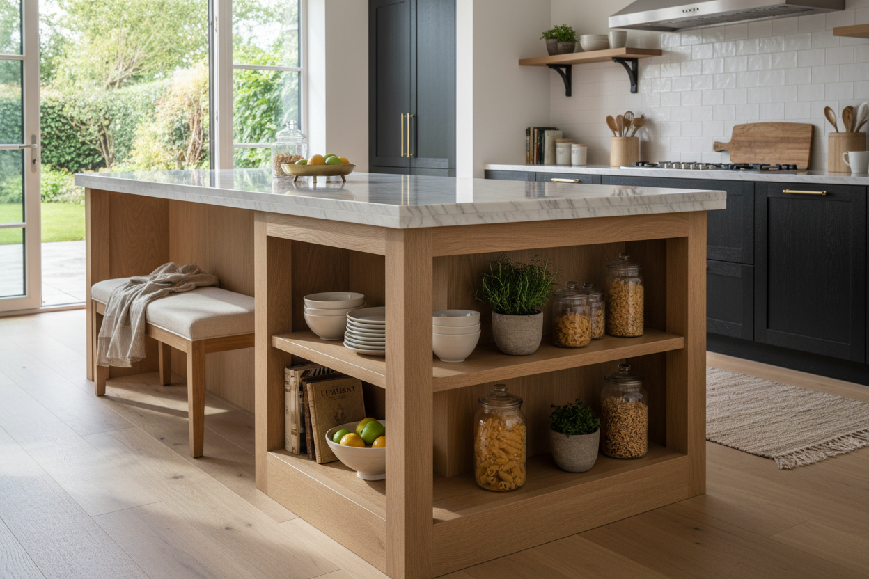Why I Love My Kitchen Island With Shelves on End (Despite the Dust)