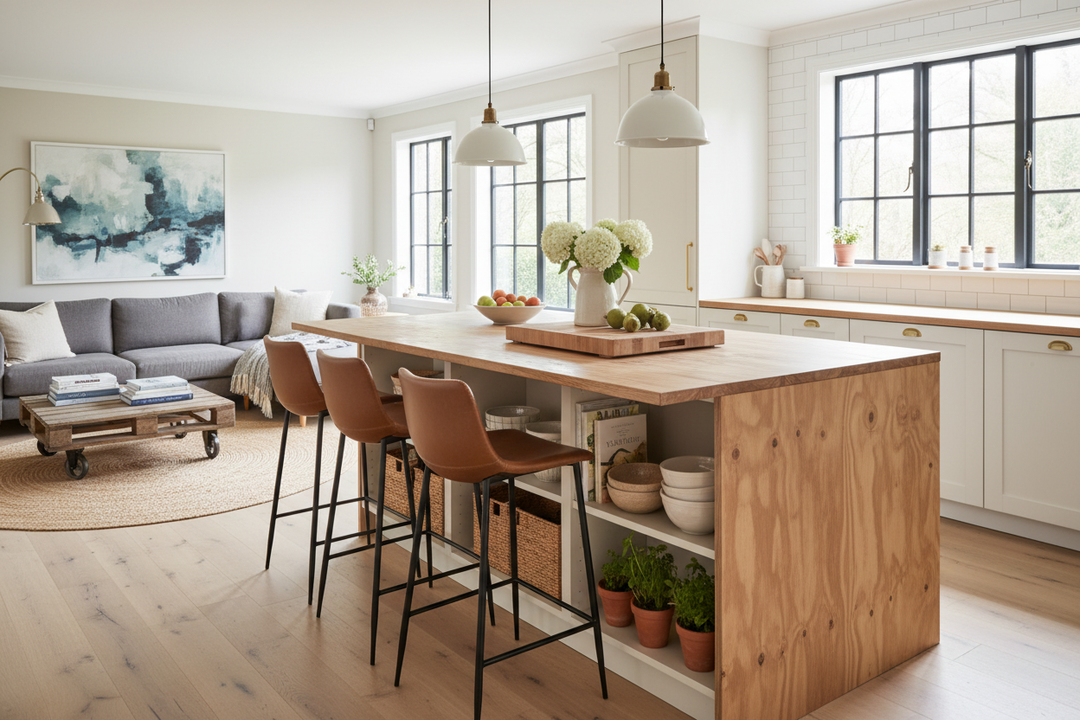 Yes, an Inexpensive Kitchen Island With Seating Can Look High-End
