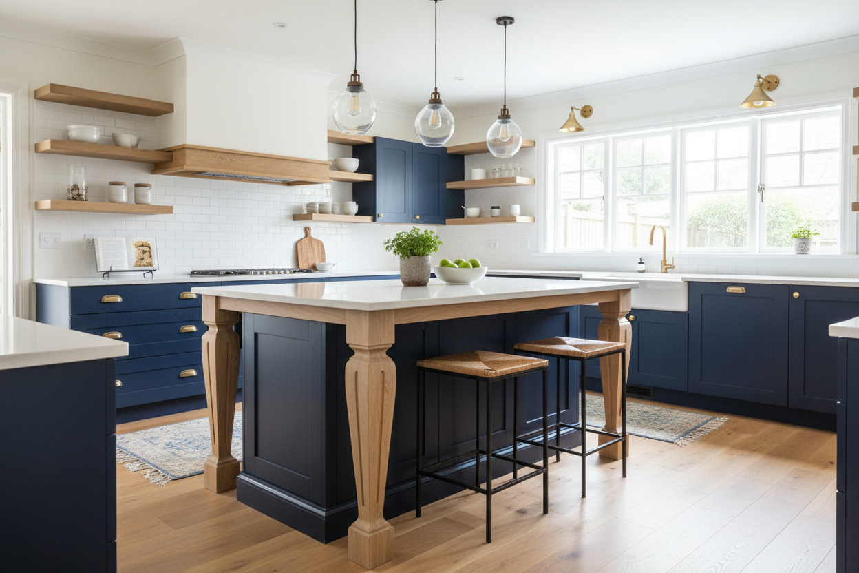 Why Your Kitchen Cabinet Island Design Actually Needs Legs