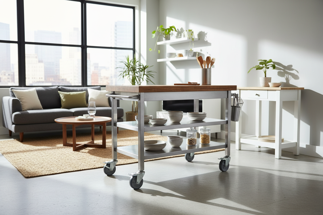 Why a Heavy-Duty Kitchen Cart Beats a Tiny Stationary Island