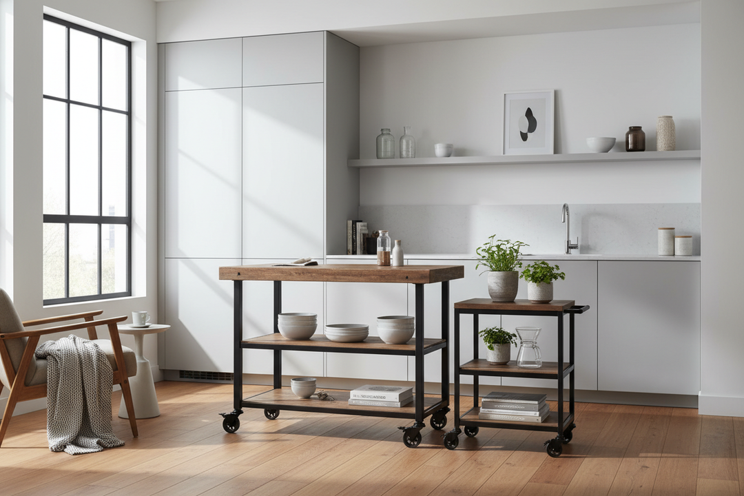 Why I Prefer a Mobile Kitchen Island and Cart Over Built-Ins
