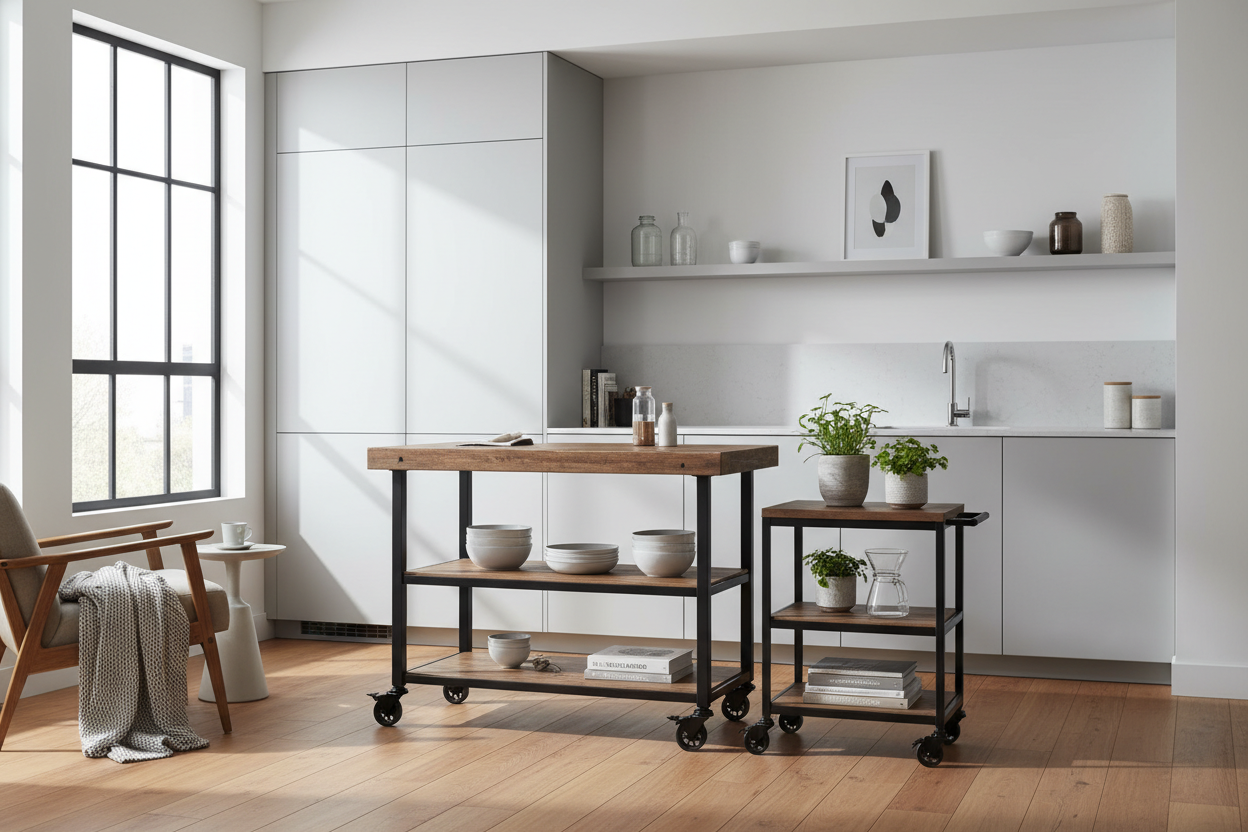 Why I Prefer a Mobile Kitchen Island and Cart Over Built-Ins