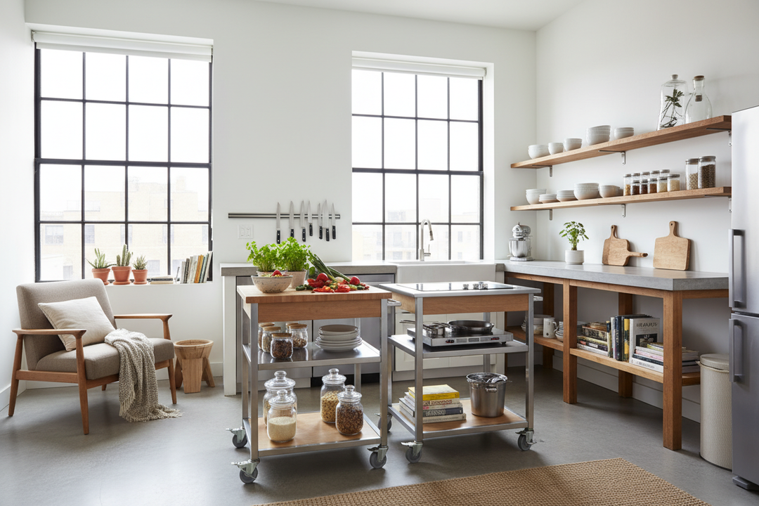 Why I Ditched My Bulky Island for Small Carts for Kitchen Prep
