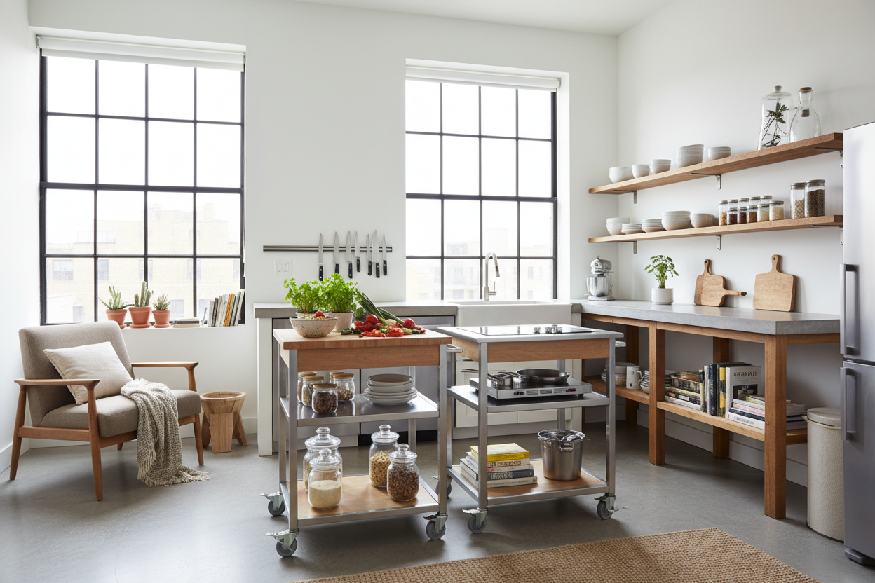 Why I Ditched My Bulky Island for Small Carts for Kitchen Prep