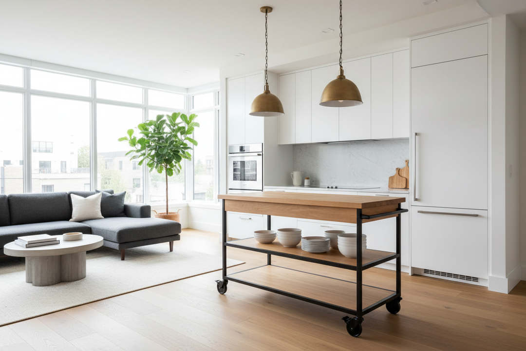 Your Open-Concept Layout Is Begging for a Contemporary Kitchen Cart