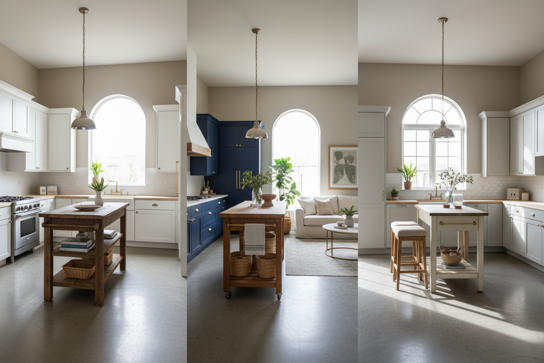 The 3 Layouts That Desperately Need a Wood Kitchen Island Cart