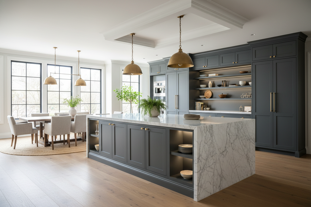 How to Make Large Kitchen Carts Look Like Expensive Custom Built-Ins