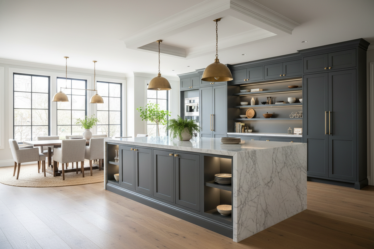 How to Make Large Kitchen Carts Look Like Expensive Custom Built-Ins