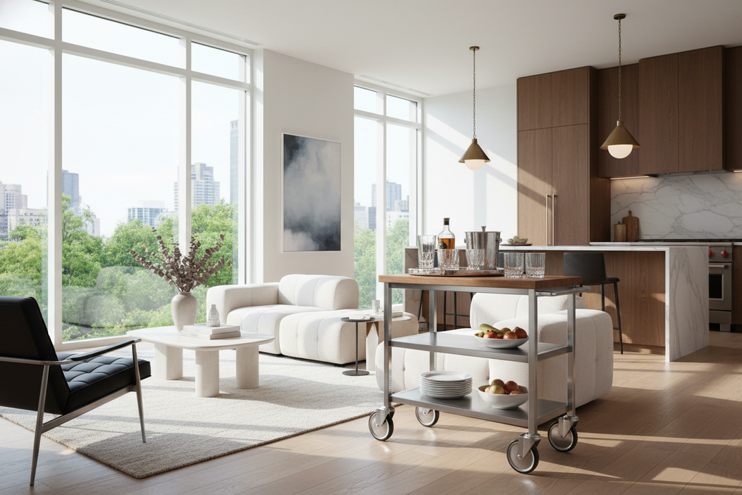Does the Gatefield Chrome Kitchen Cart Look Too 'Line Cook'?