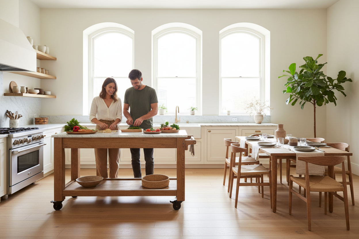 How a 40 Inch Kitchen Cart Saved Us From Dinner-Prep Fights