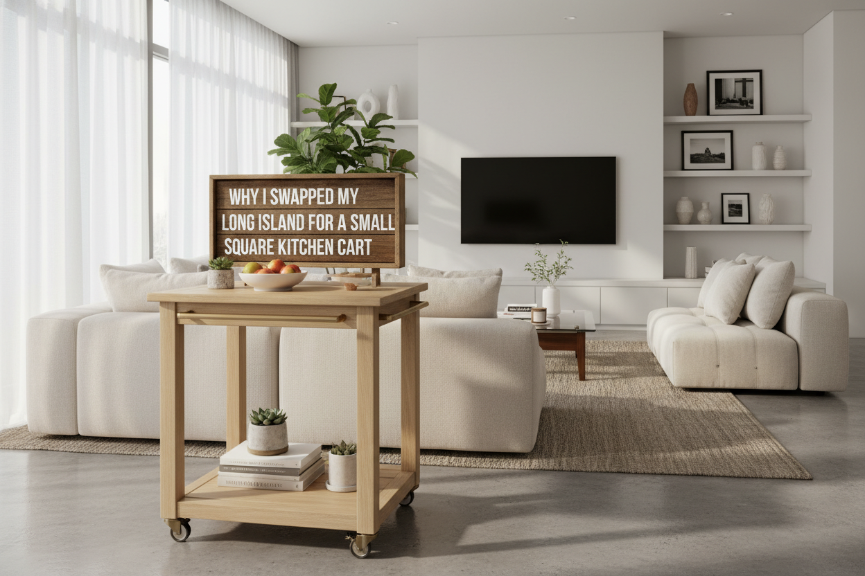 Why I Swapped My Long Island for a Small Square Kitchen Cart