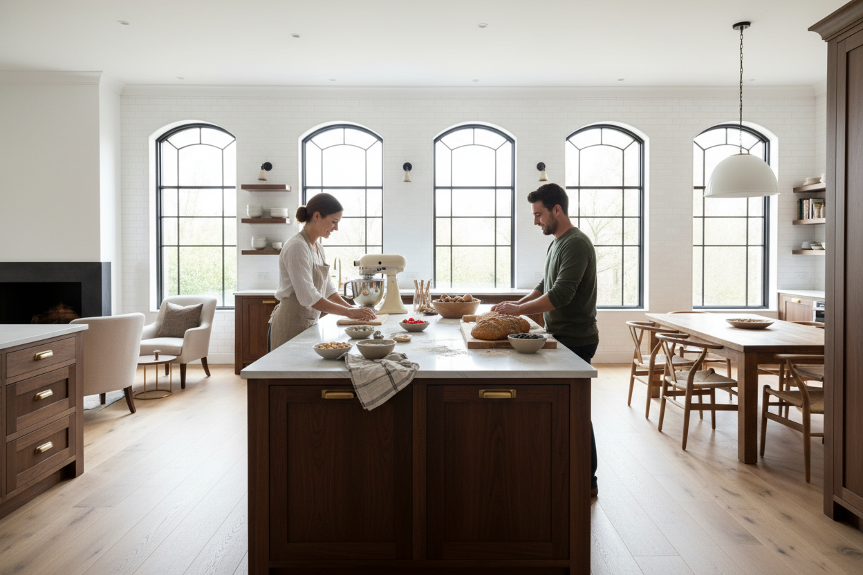 Why I Chose a Deep Kitchen Island Over Extra Walkway Space