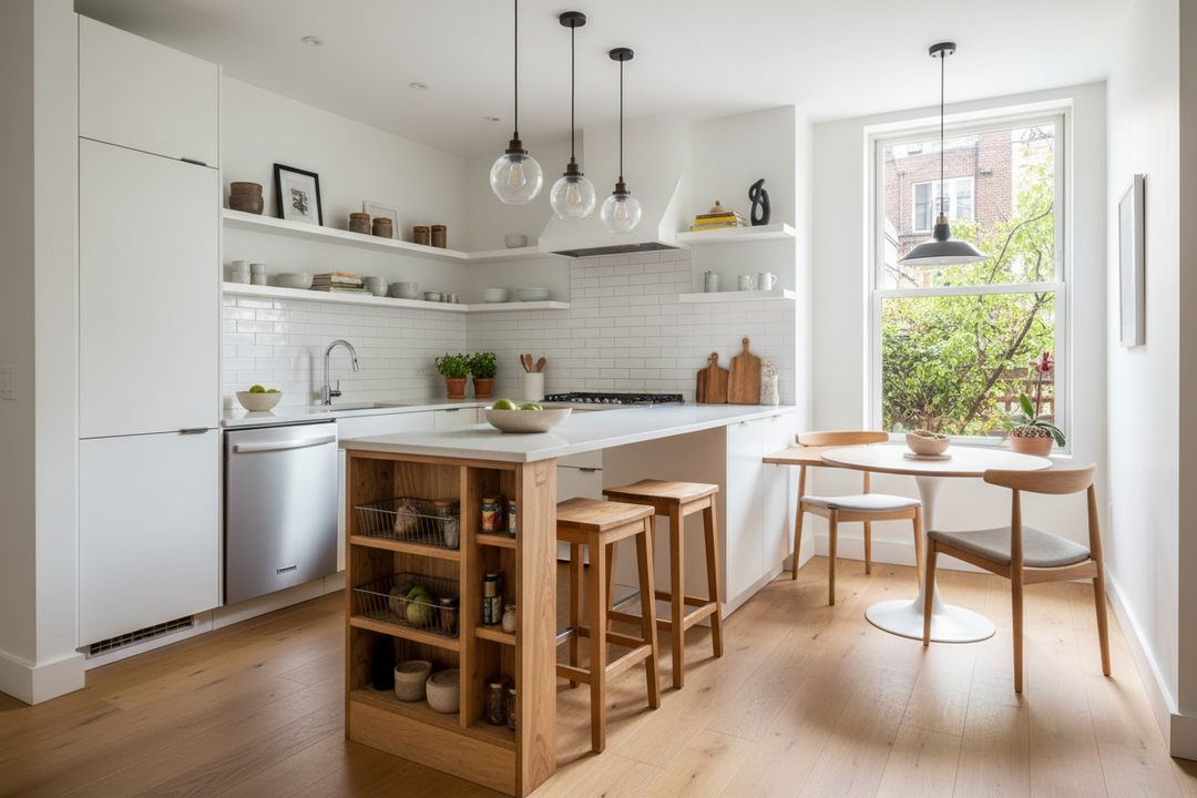 I Figured Out How to Add an Island to a Small Kitchen (Here's the Math)