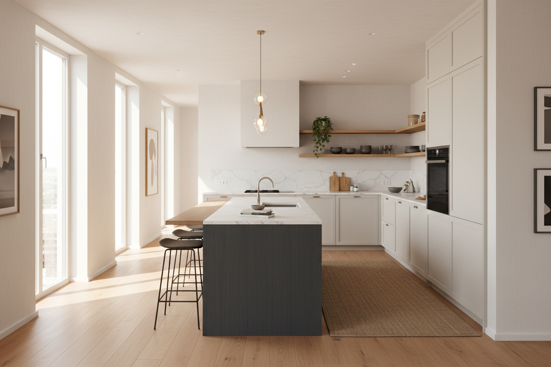 Your Awkward Floor Plan Needs a Kitchen With Long Narrow Island