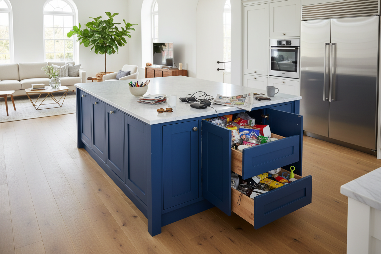 Your Kitchen Center Island Is Just a Giant Junk Drawer (Here's Why)