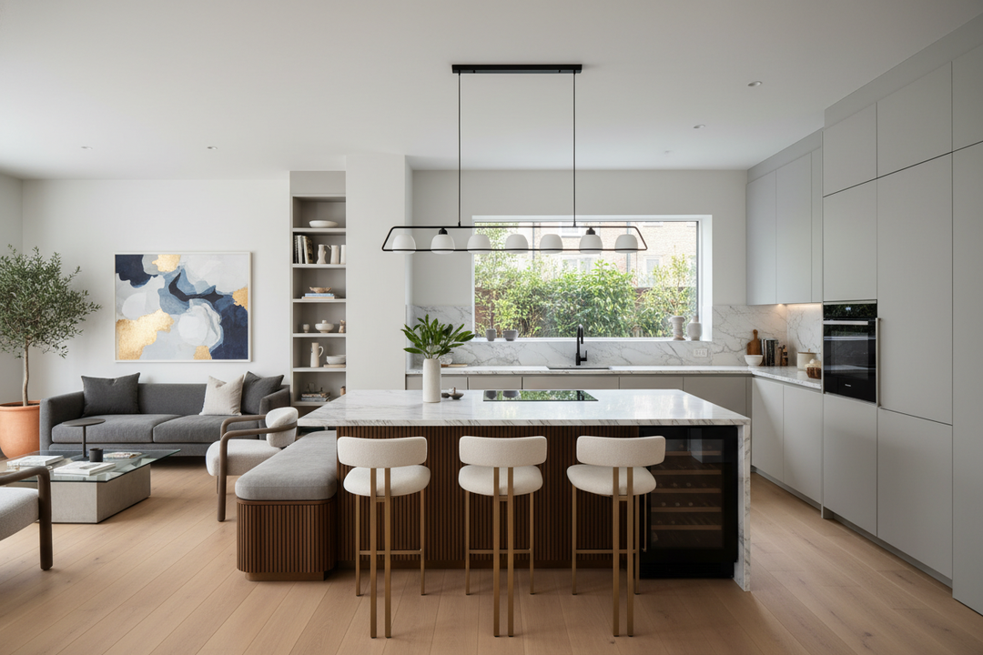 I Ditched My Dining Table for a Contemporary Kitchen With Island