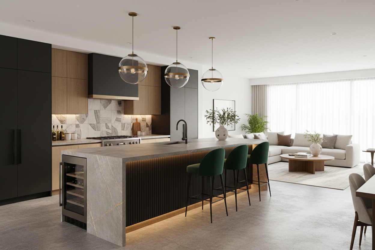 The Secret to Kitchen Island Luxury Isn't Just Expensive Marble
