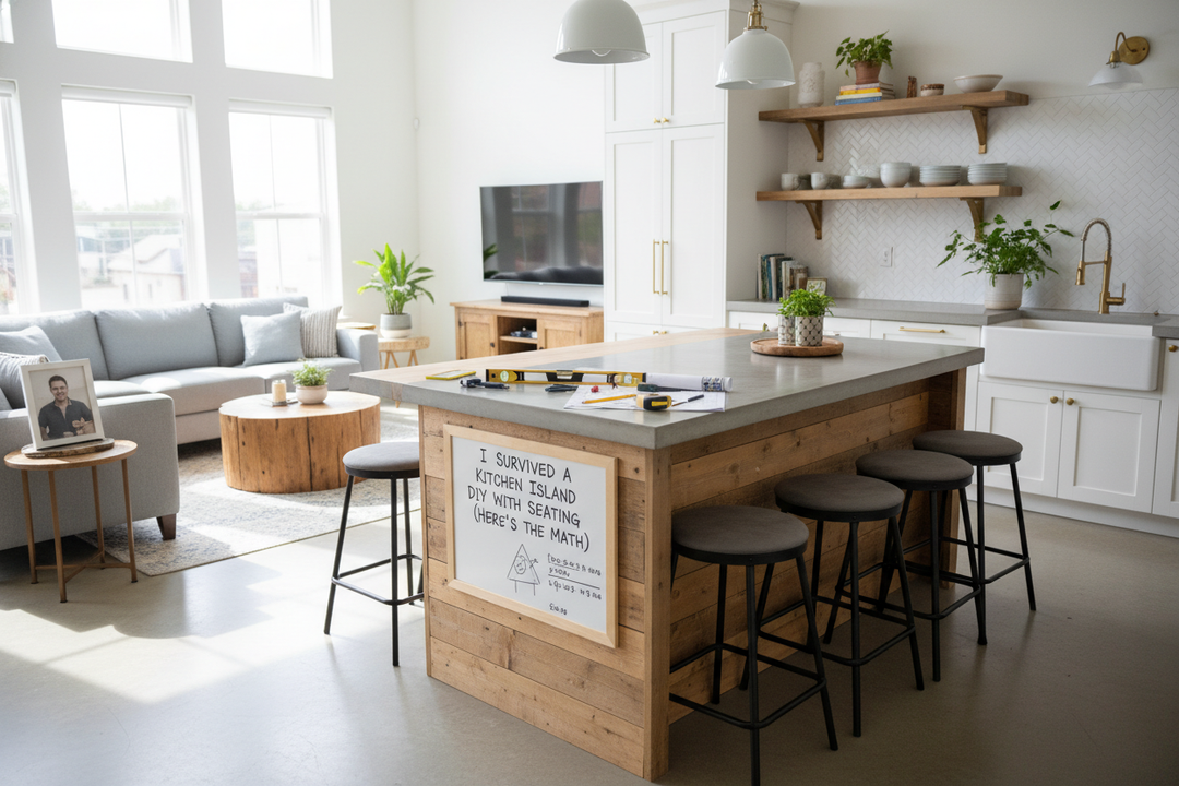 I Survived a Kitchen Island DIY With Seating (Here's the Math)