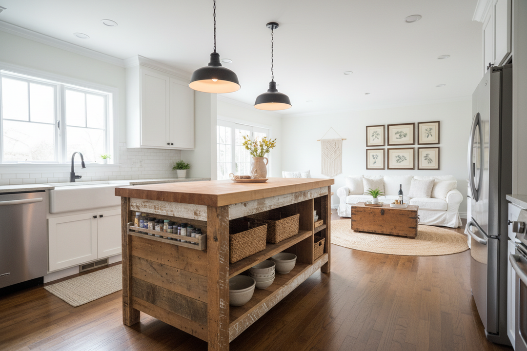 I Built a DIY Farmhouse Kitchen Island (And Threw Out the Plans)