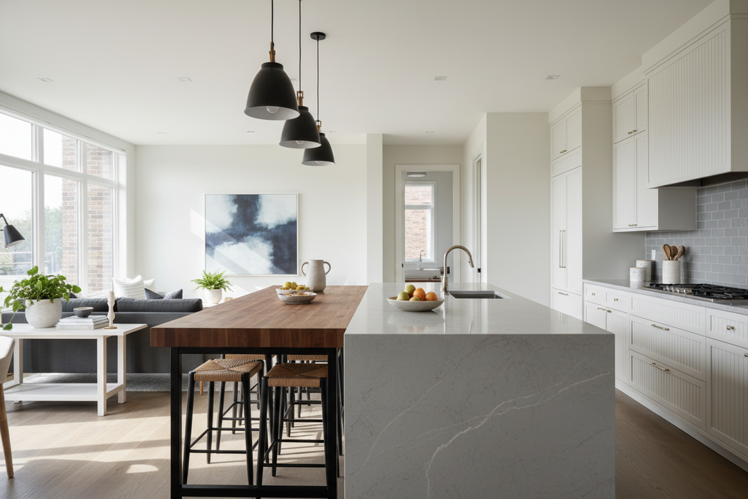 Stop Matching Your Island Countertop to the Rest of the Kitchen
