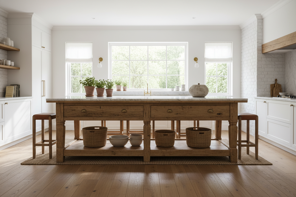 Why the Best Wood Kitchen Island Ideas Look Like Freestanding Furniture