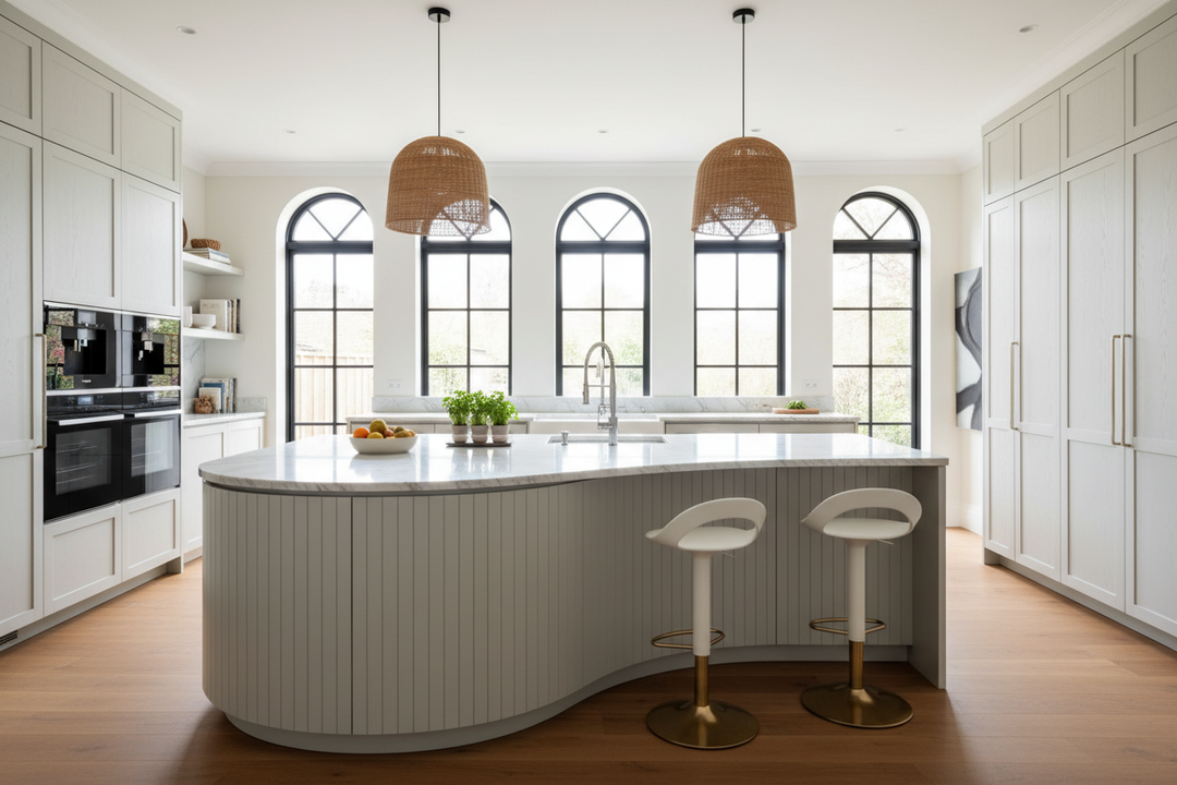Is a Curved Kitchen Island With Sink Actually Worth the Cabinet Math?