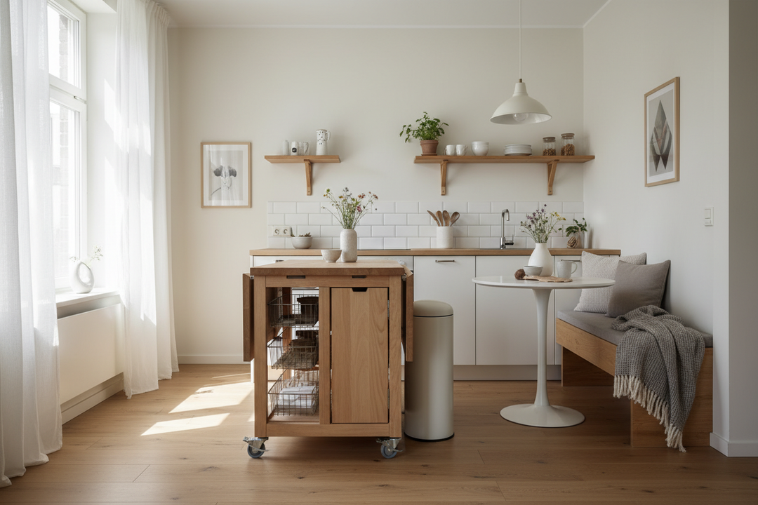 How a Drop Leaf Kitchen Island IKEA Hack Saved My Tiny Kitchen