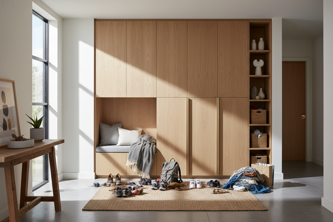 Your Messy Floor Needs Real Storage Furniture for Entryway Drop Zones