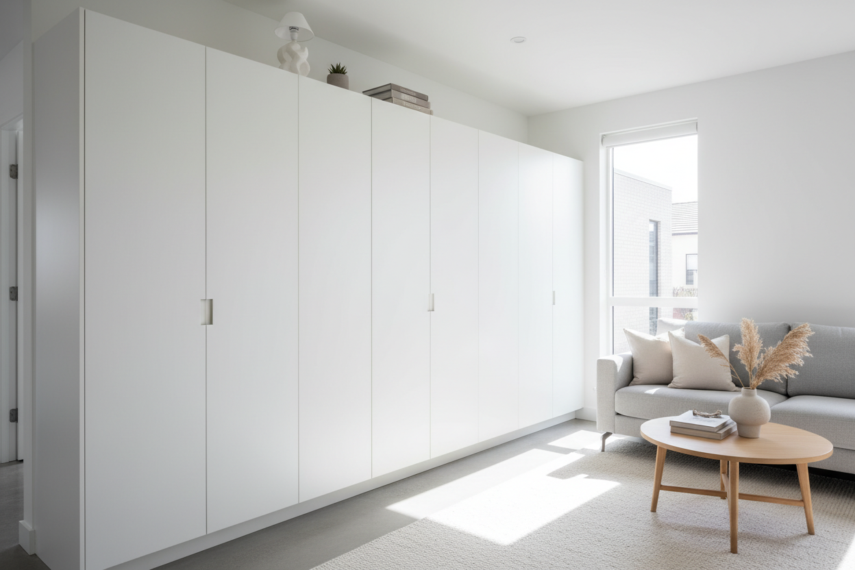Your Gloomy Room Needs a White Storage Cabinet, Not More Lamps