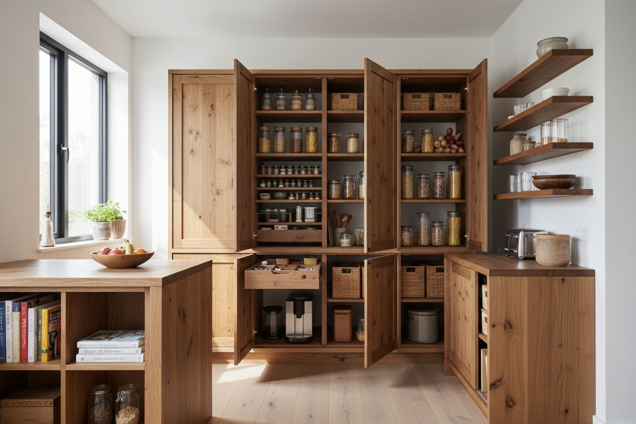 I Turned a Wood Storage Cabinet Into My Dream Kitchen Pantry