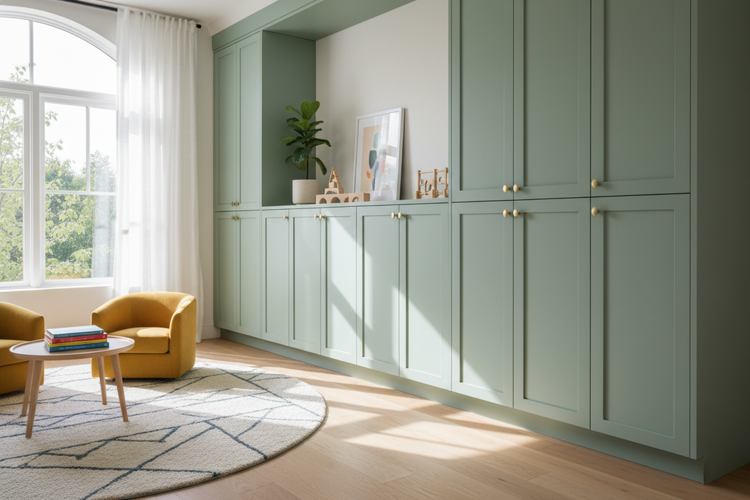 I Finally Gave Up on Open Bins for Playroom Storage Cabinets