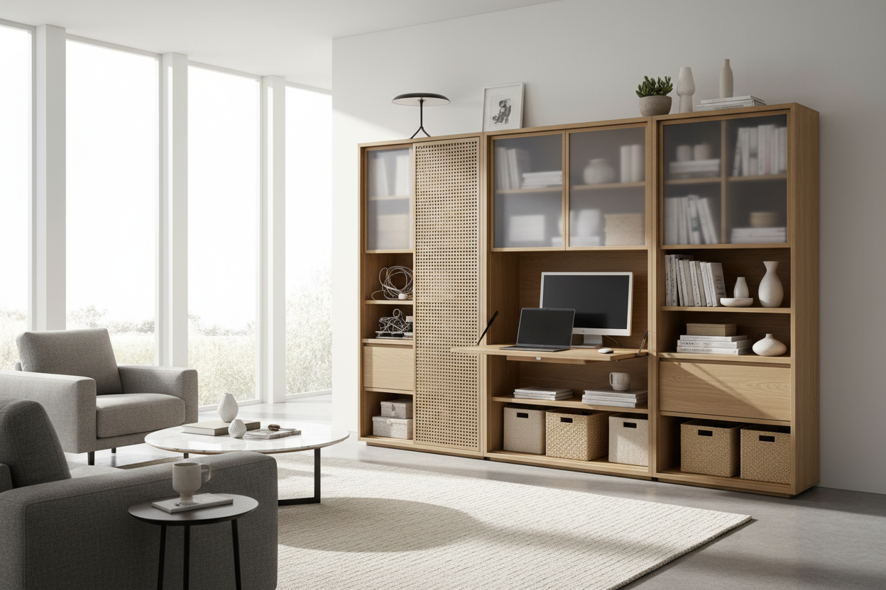 Can Decorative Storage Cabinets Actually Hide a Messy Desk?