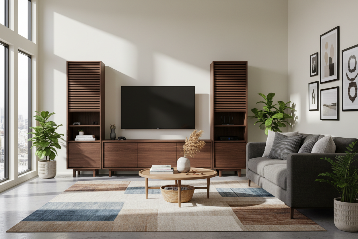 I Finally Hid My Ugly Tech in a Wood Multimedia Cabinet