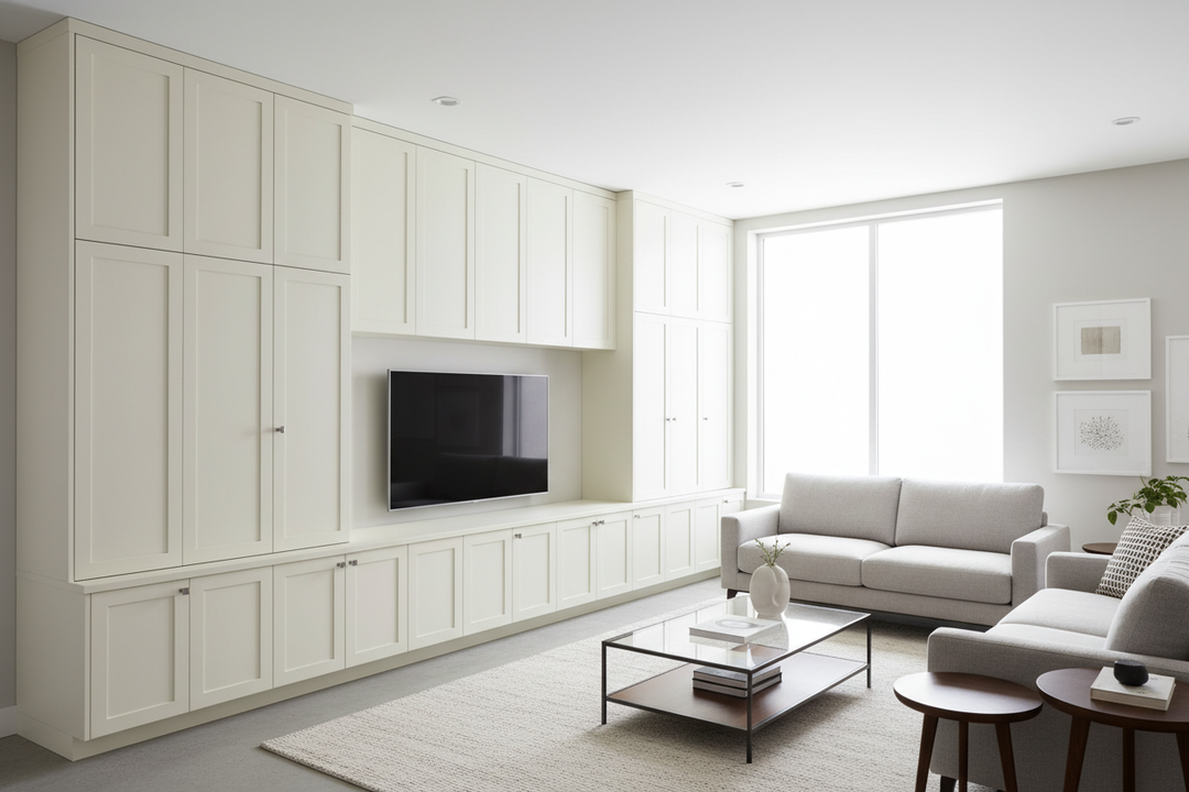 Do Long Cabinets With Doors Actually Make a Room Look Bigger?