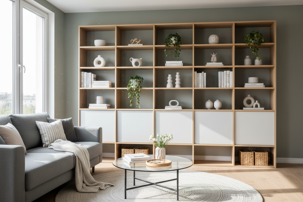 Your Heavy Cabinet Is Choking the Room (Try a Shelf Unit With Cupboard)