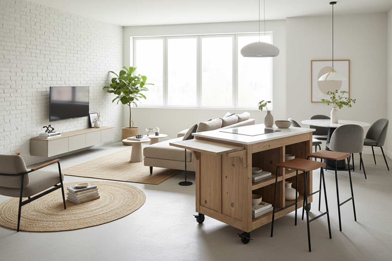 I Ditched Built-Ins for a Portable Kitchen Island (No Regrets)