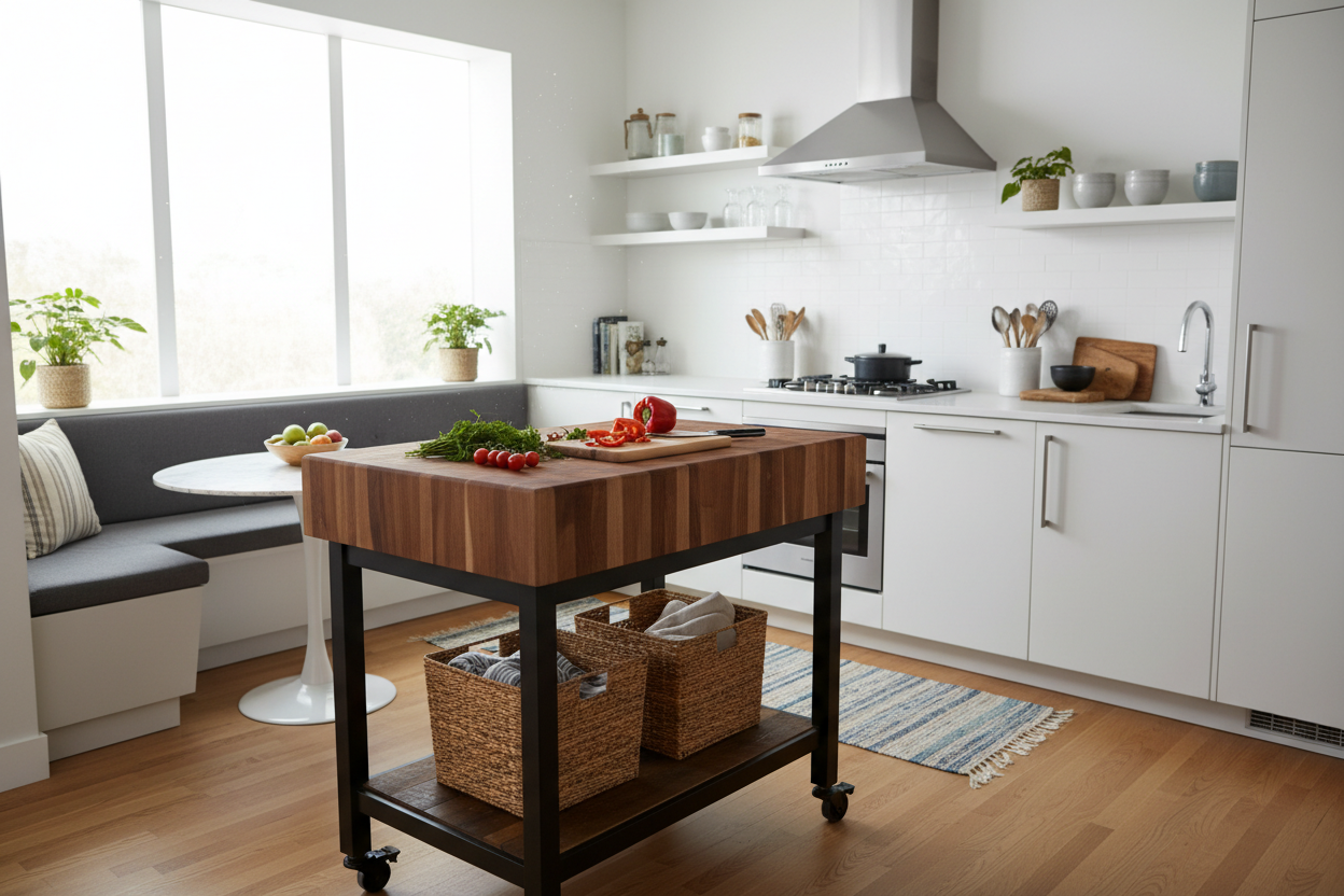 Can You Actually Chop on a Portable Kitchen Island Butcher Block Top?