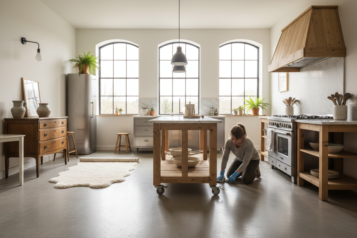 Why I Need a Kitchen Island Movable Enough to Clean Under