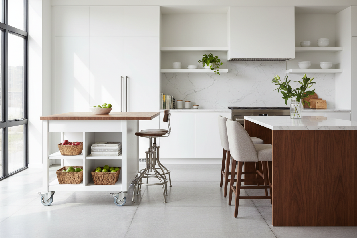 Is a Roll Kitchen Island Actually Better Than a Peninsula?