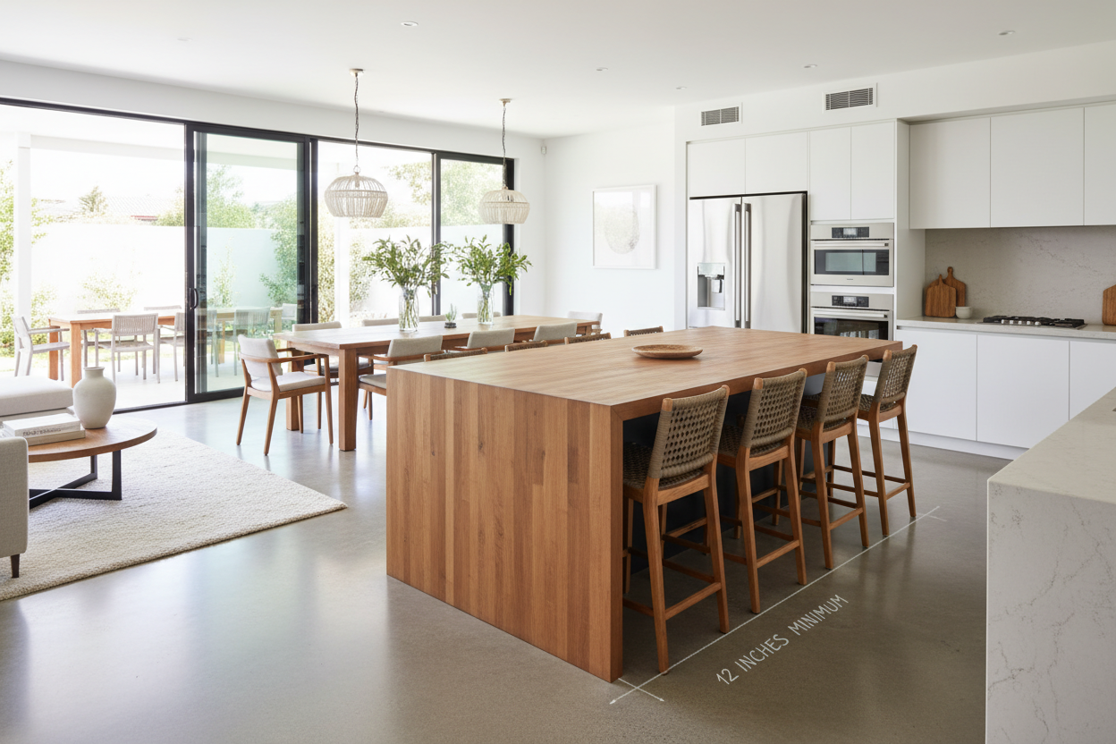 The Overhang Rule Every Movable Kitchen Island With Seating Needs
