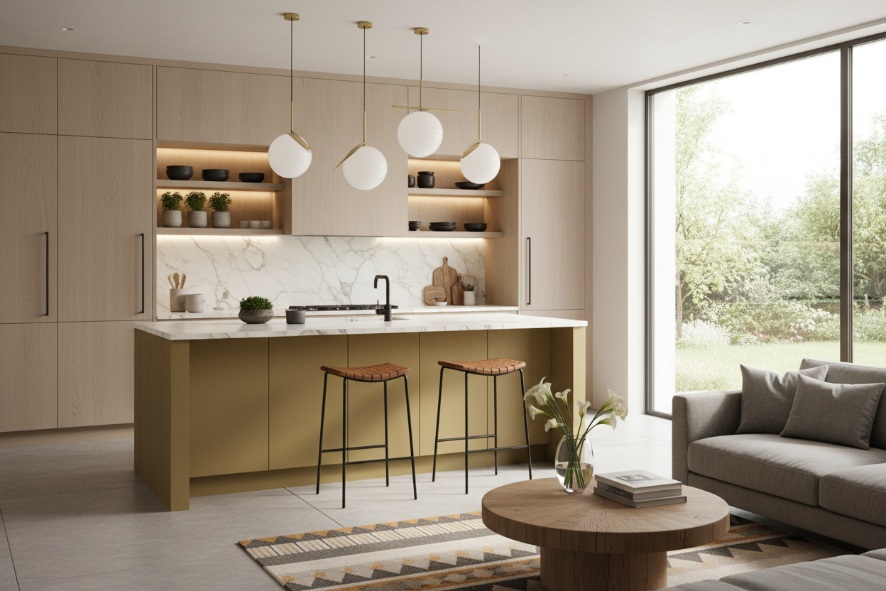 The Secret to Yellow Kitchen Islands That Don't Look Like Fast Food