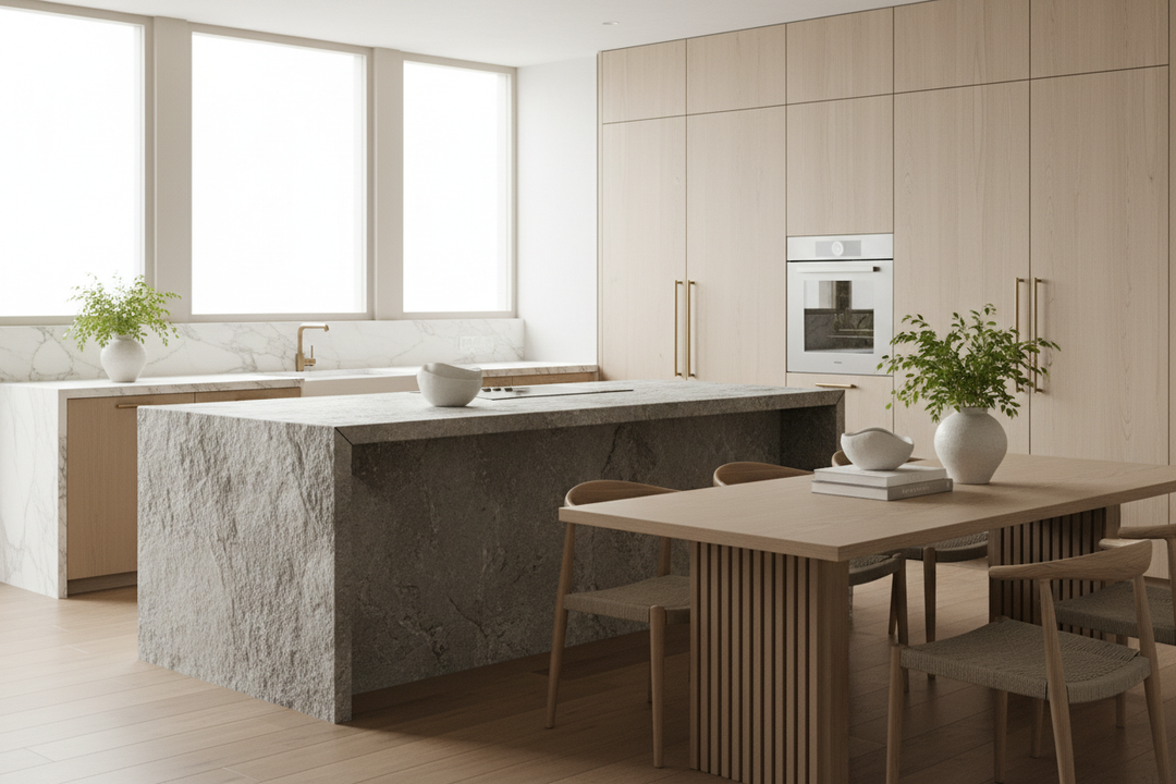 Why Your Kitchen Island With Stone Doesn't Need to Match