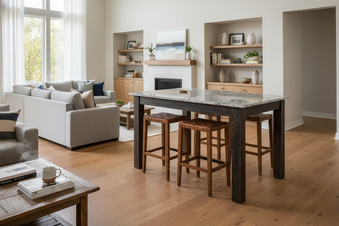 I Bought the Eloy Kitchen Island With Granite Top Three Posts Base Finish