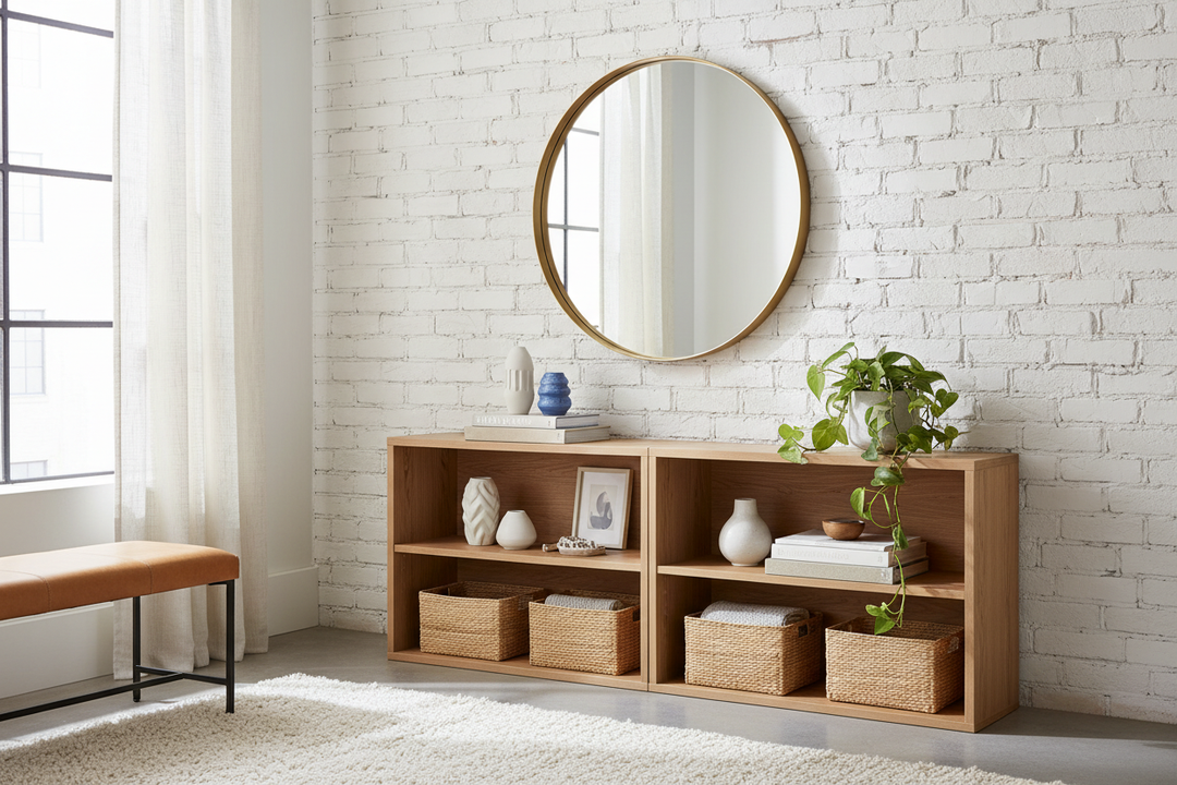 Why I Swapped My Entryway Console for 2 Book Shelves