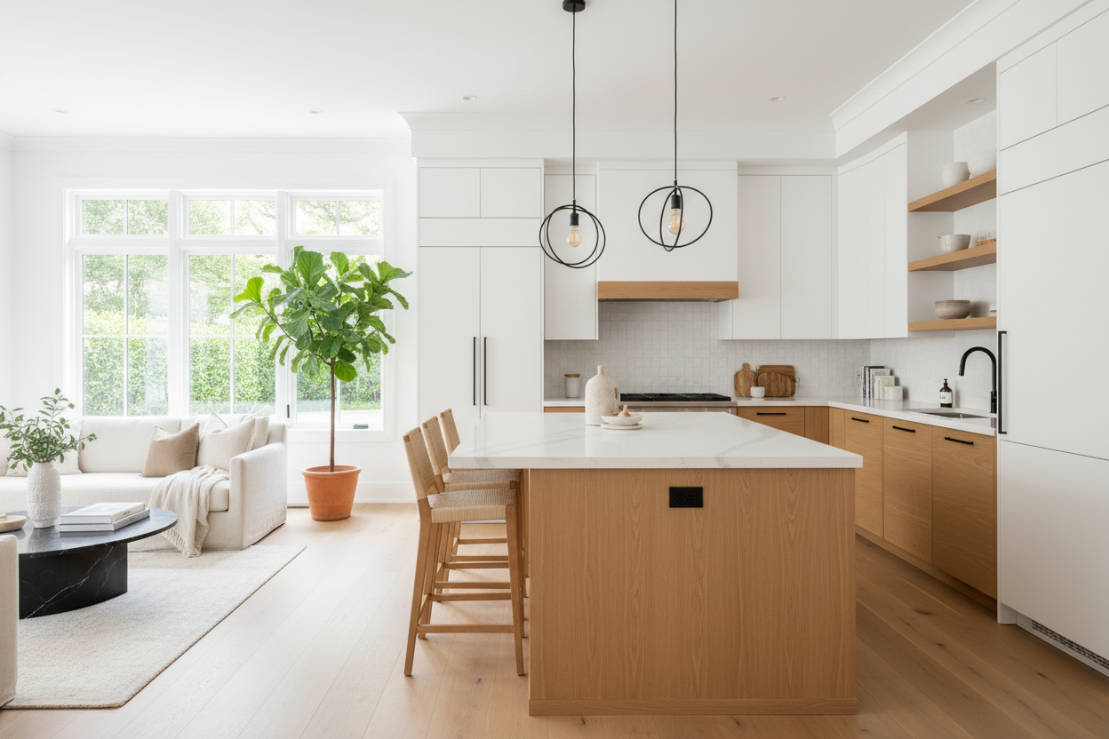 Stop Painting Everything: The White and Wood Kitchen Island Rule