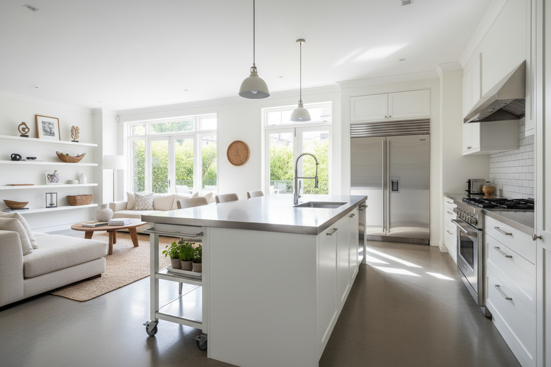 Why I Chose a White Kitchen Island Stainless Steel Top Over Marble