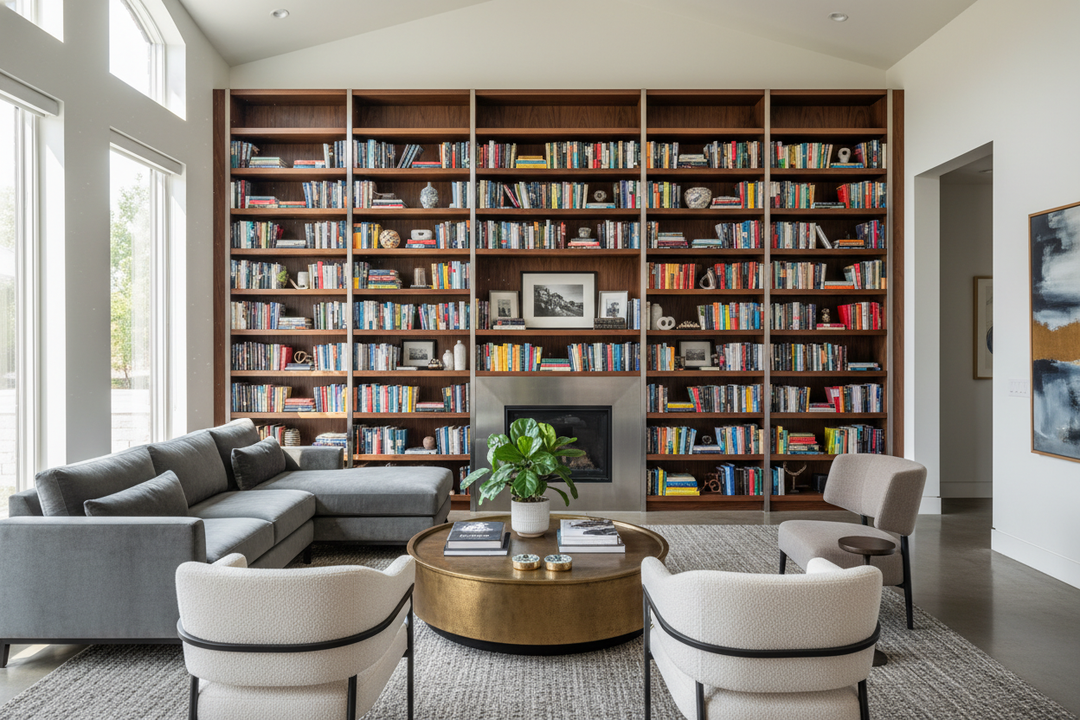 Full Wall Bookshelves Are the Only Accent Wall I Care About Anymore
