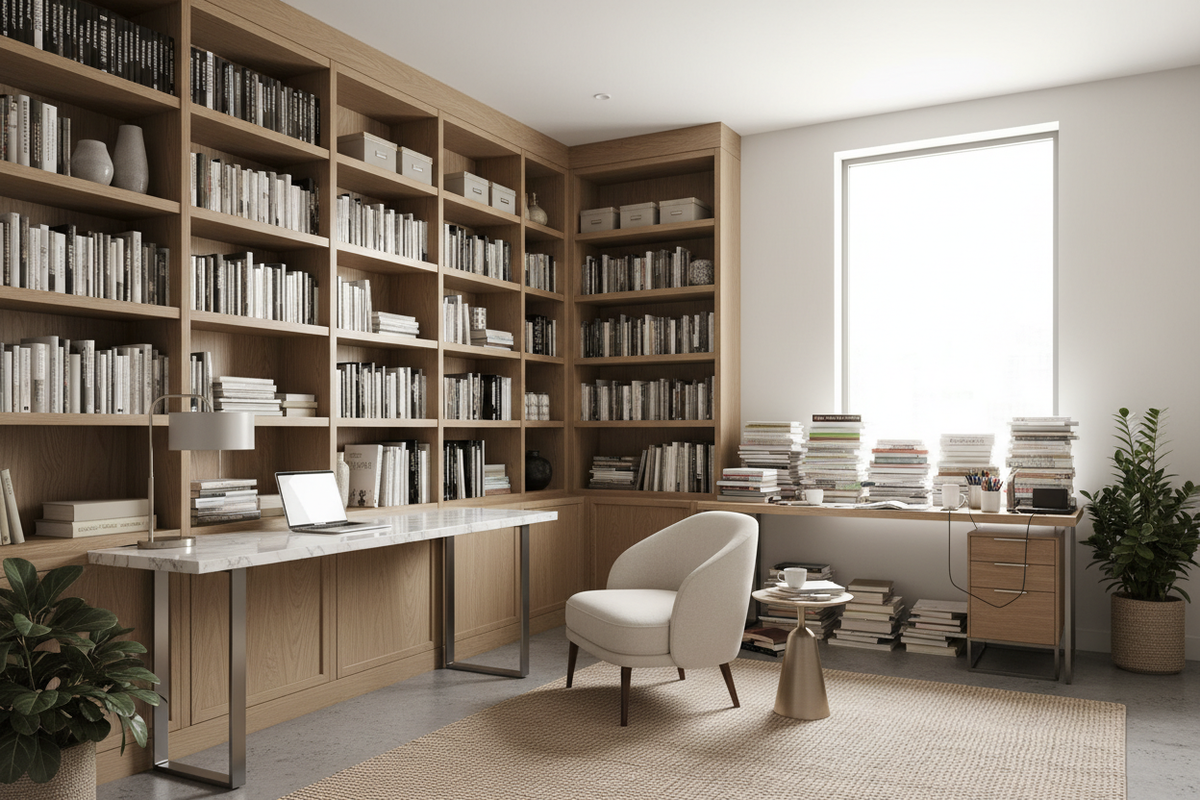 Your Desk Is Cluttered Because You Need Study Bookshelves